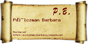 Pölczman Barbara névjegykártya