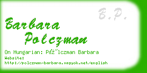 barbara polczman business card